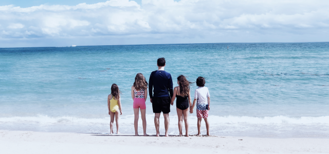 Family on a beach